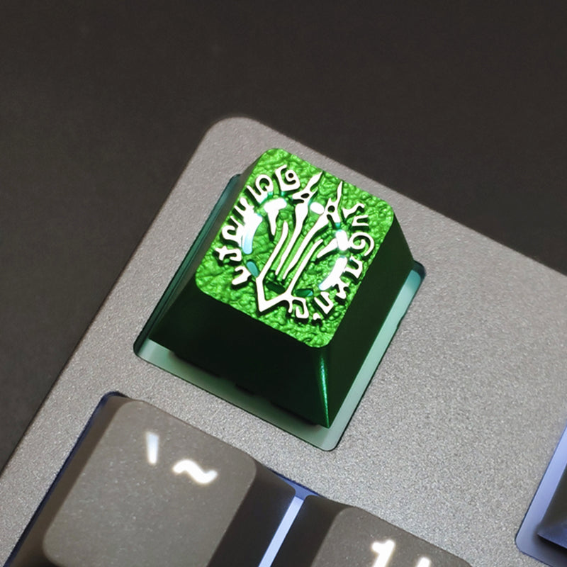Black bloodline mechanical keyboard translucent metal personalized keycaps, keyboard decorative keycaps