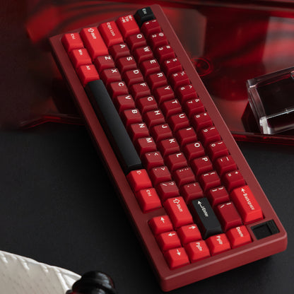 Red Bordeaux red poker personalized keycap mechanical keyboard semi transparent keycap PBT+PC two-color original factory height