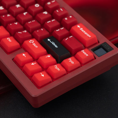 Red Bordeaux red poker personalized keycap mechanical keyboard semi transparent keycap PBT+PC two-color original factory height