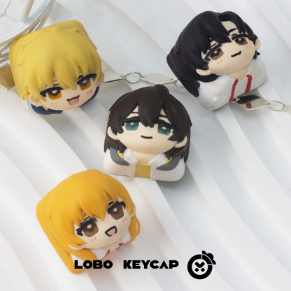 The King’s Avatar， Multi colored resin molded personalized keycaps, keyboard decorative keycaps