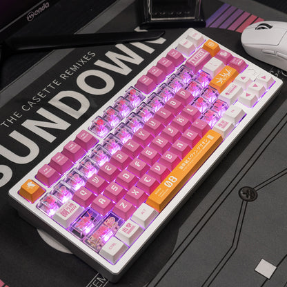 EVA mecha themed mechanical keyboard keycaps complete set PBT sublimation/PC transparent transfer printing factory height
