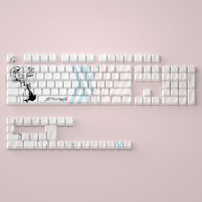 DARLING in the FRANMX.02 keycaps factory height side engraved translucent keycaps PBT side translucent personalized keycaps set