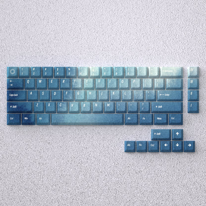 Original height PBT material for Norway Aurora themed keycaps, compatible with 60 65 68 keyboards