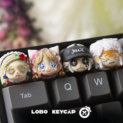 Identity V, multi-color resin personalized keycaps, artisankeycaps， Game anime peripheral keycaps