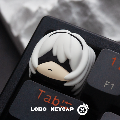 NieR:Automata，YoRHa No. 2 Type B， Multi colored resin molded keycaps, artisankeycaps