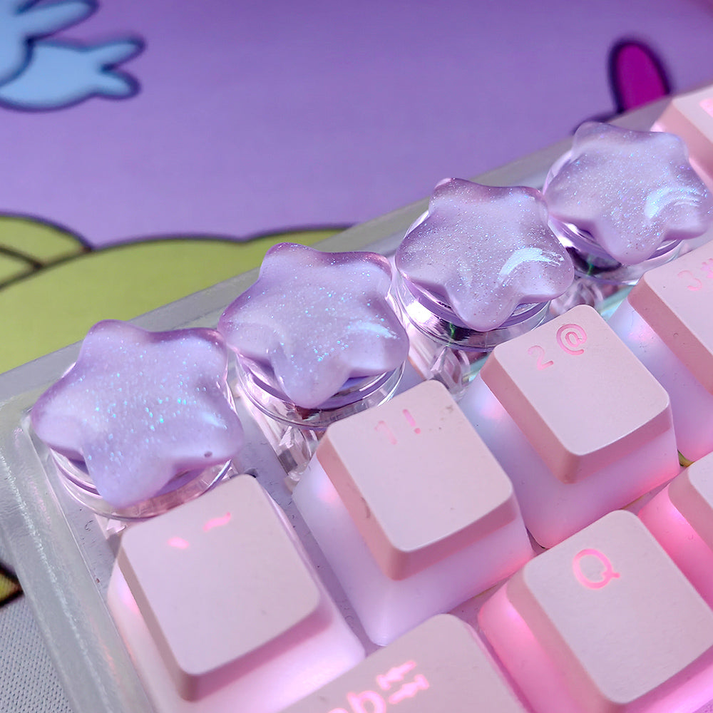Four round stars, yellow translucent stars, three-dimensional positioning directional keys, mechanical keyboard dedicated keys