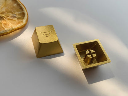 Aluminum alloy anode simple pig personality ESC metal keycap CNC keycap