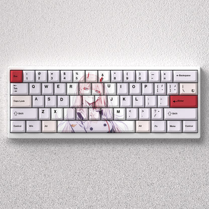 DARLING in the FRANXX 02 Keycap anime Theme Original Height PBT Positive Fit 60 63 64 65 68