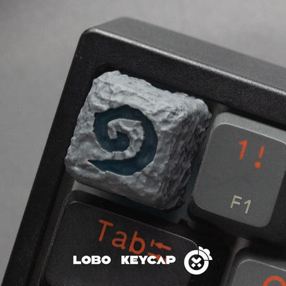 Hearth Stone! Logo Theme Transparent Personalized Resin Art Keycaps, Decorative Keycaps