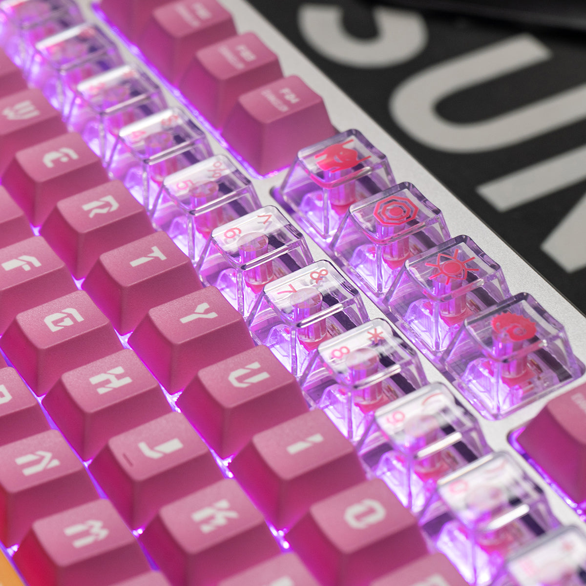 EVA mecha themed mechanical keyboard keycaps complete set PBT sublimation/PC transparent transfer printing factory height