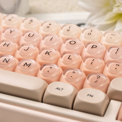 Liquid foundation Theme Mechanical Keyboard Keycap Hot Sublimation PBT+PC Girl Cute Spherical Keycap