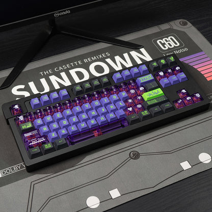 EVA mecha themed mechanical keyboard keycaps complete set PBT sublimation/PC transparent transfer printing factory height
