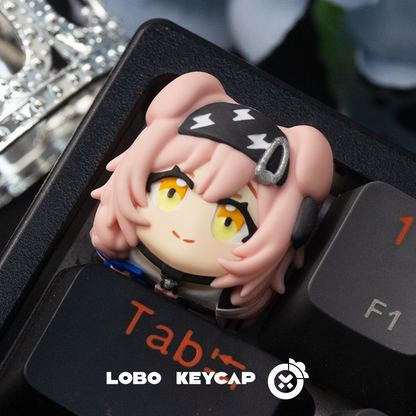 Arknights themed personalized keycaps, resin decorated keycaps, multi-color molded keycaps