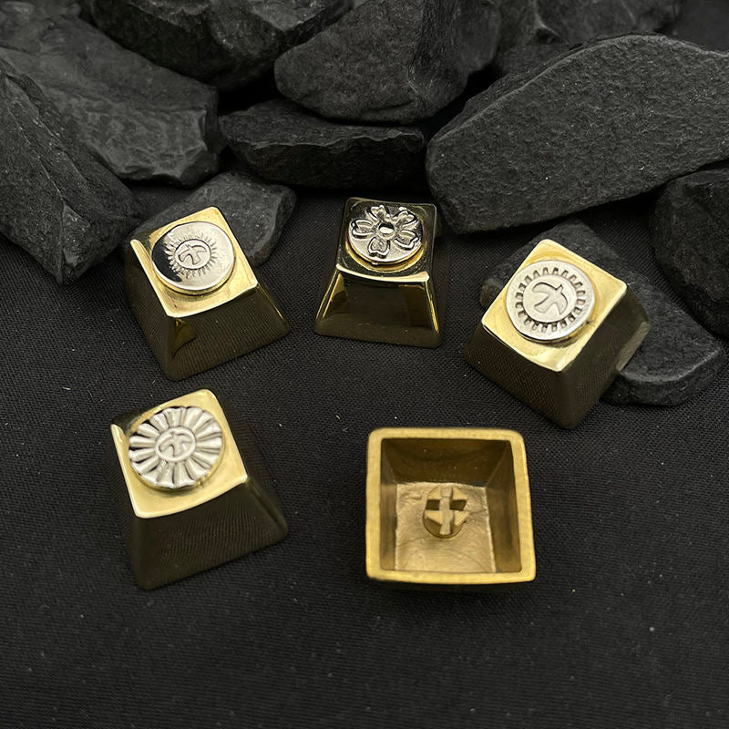 Original manufacturing of pure copper bird logo mechanical customized keyboard metal keycaps ESC keycaps