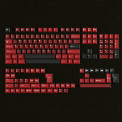 Red Bordeaux red poker personalized keycap mechanical keyboard semi transparent keycap PBT+PC two-color original factory height