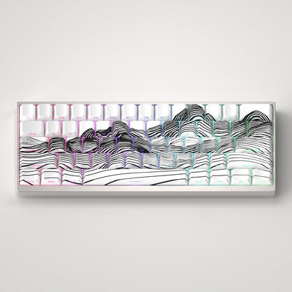 High mountain line keycaps, original factory height side engraved translucent keycaps, PBT side translucent personalized keycaps set