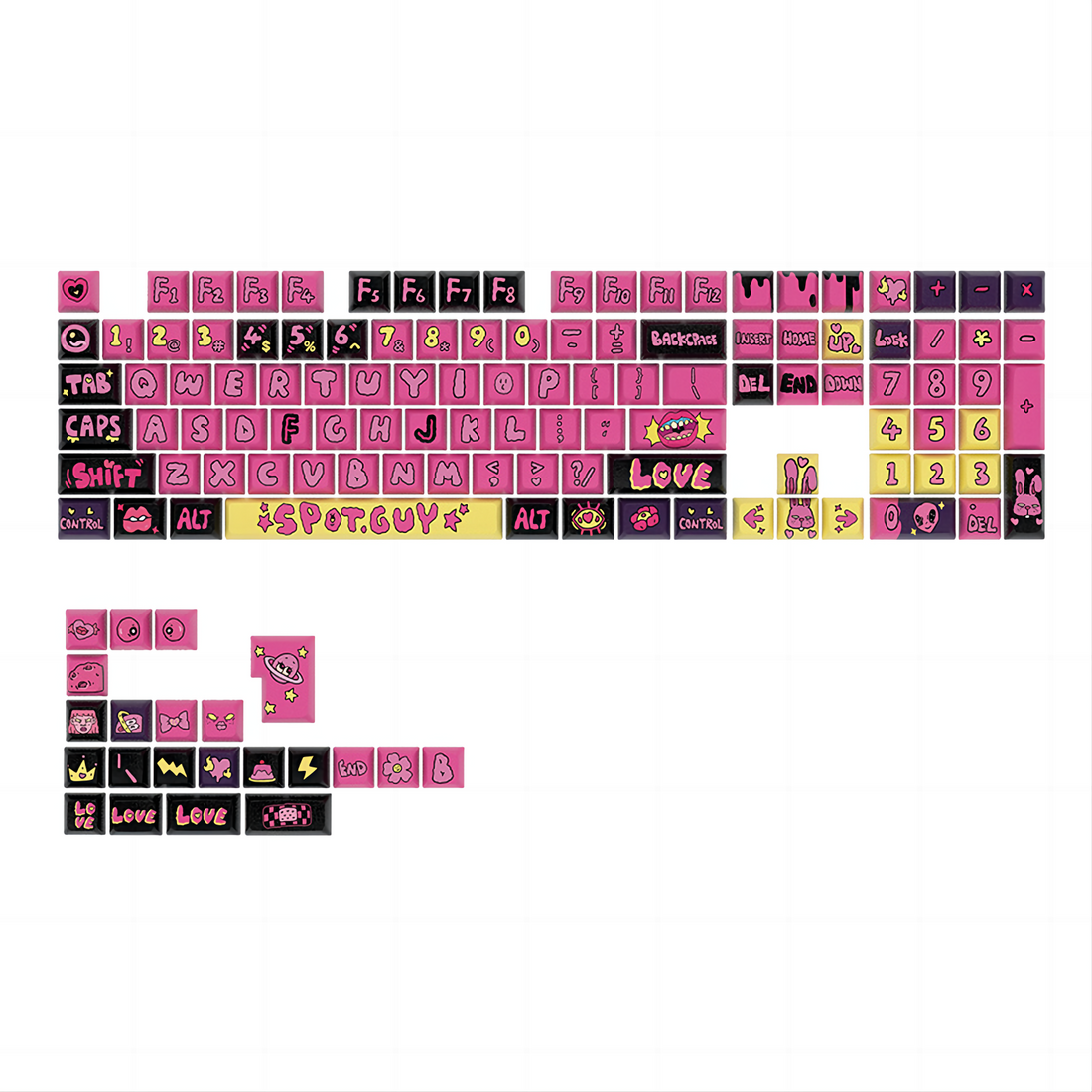 SPOTGUY five sided sublimation key cap MDA height 130 key