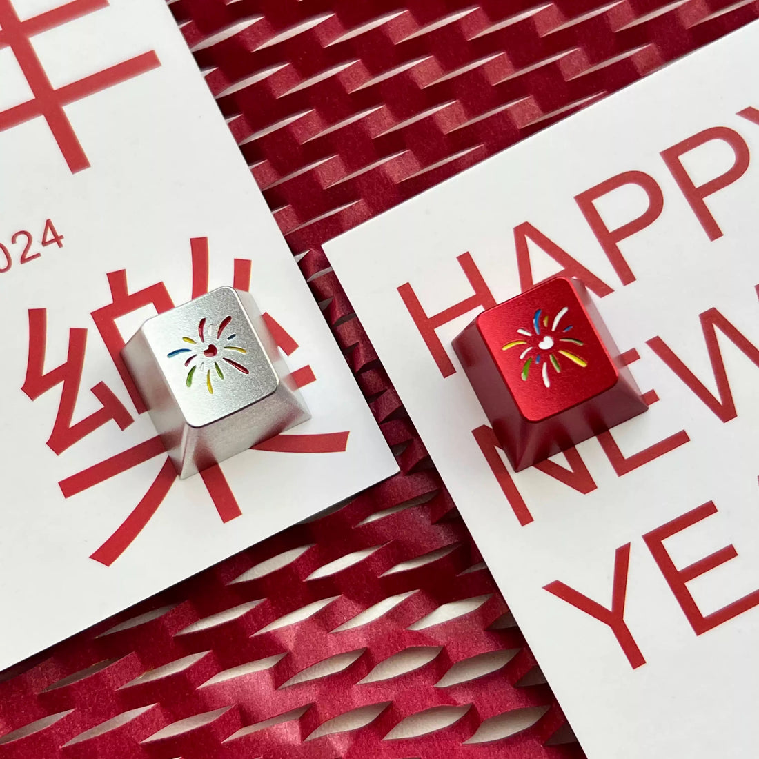 Aluminum alloy anode dazzling fireworks personality ESC metal keycaps CNC machining keycaps