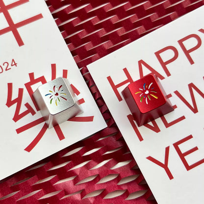 Aluminum alloy anode dazzling fireworks personality ESC metal keycaps CNC machining keycaps