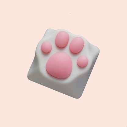 Resin cute cat paws, silicone meat pad personalized keycaps, mechanical keyboard decorative keycaps