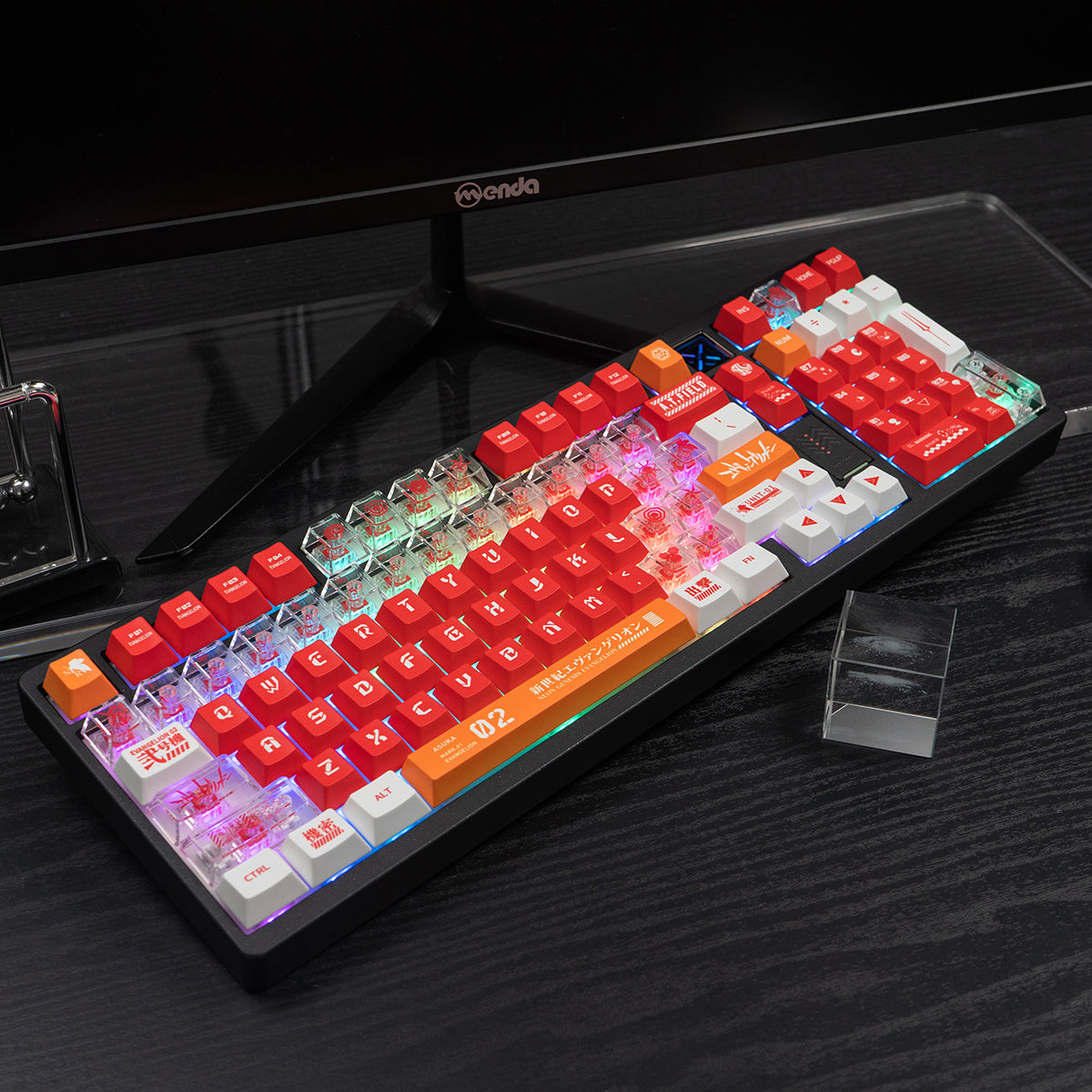 EVA mecha themed mechanical keyboard keycaps complete set PBT sublimation/PC transparent transfer printing factory height