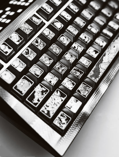 DRAGON BALL Character Complete Set, with a full set of 87 key personalized keycaps. Metals, zinc, aluminum, titanium. Anime game keycaps