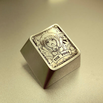 SPY × FAMILY, Anya1u titanium alloy plain carving, personalized keycaps, mechanical keyboard decorative keycaps