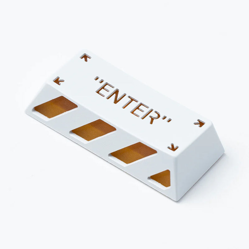 Space themed hollow white two-layer keycaps, enter/esc, decorative keycaps, metal personalized keycaps