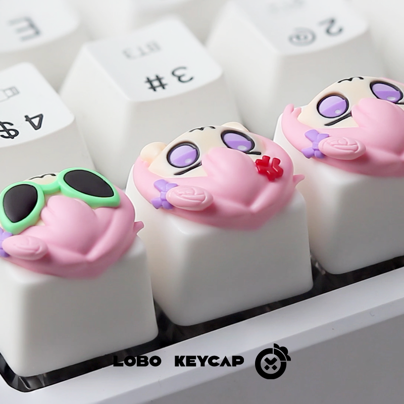 Doro~Emojis Abstract, Funny, Cute, Creative, Personalized Resin Keycap ...