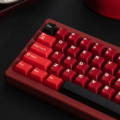 Red Bordeaux red poker personalized keycap mechanical keyboard semi transparent keycap PBT+PC two-color original factory height