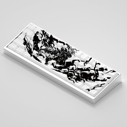 Son Goku, Mankeycap original factory side engraved transparent PBT side transparent personalized keycap set