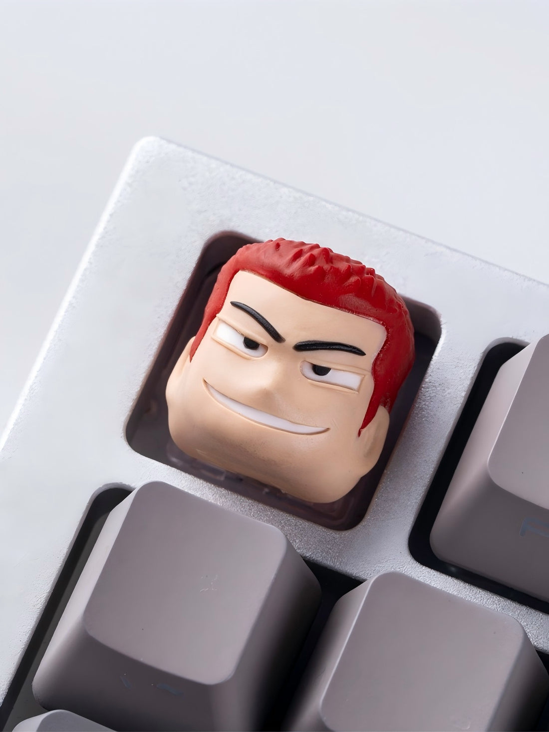 Sakuragi Hanamichi， Multi colored resin molded personalized keycaps, mechanical keyboard decorative keycaps.