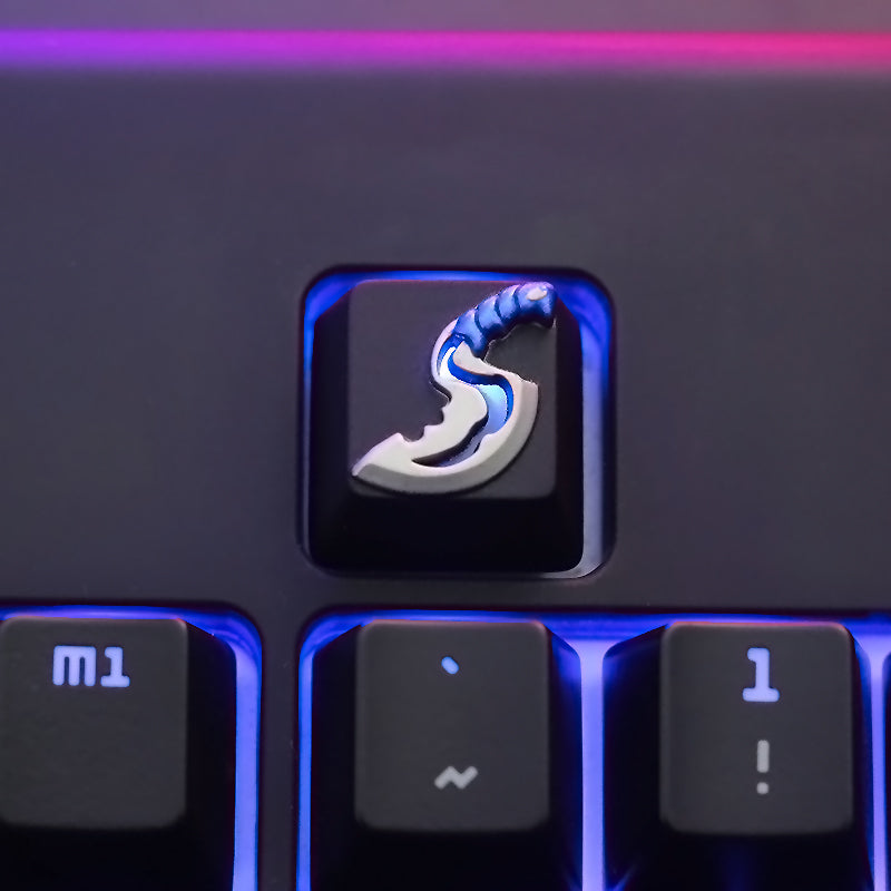 DOTA2 Knife Tower Gaming Peripherals Jumping Knife Keycaps Mechanical Keyboard Zinc Aluminum Alloy Metal Personalized Transparent