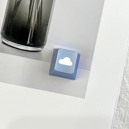 Aluminum alloy anode cloud shaped personalized ESC metal keycaps CNC machining keycaps