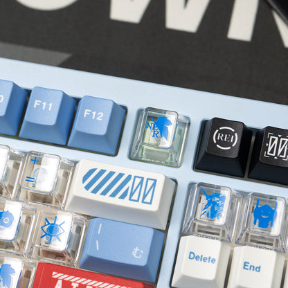 EVA mecha themed mechanical keyboard keycaps complete set PBT sublimation/PC transparent transfer printing factory height