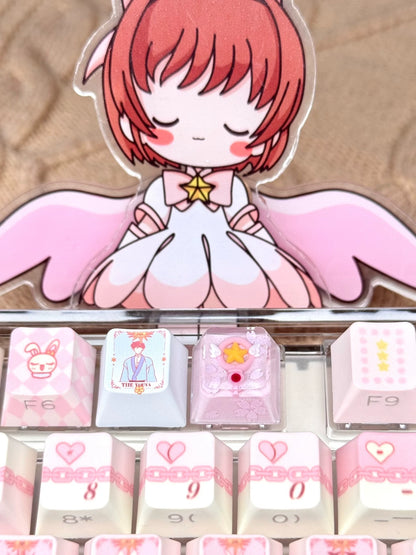 KINOMOTOSAKURA， Magic wand, Crystal drops of glue， Resin personalized keycaps