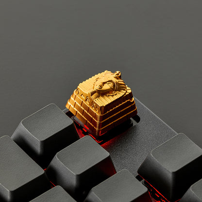 Egyptian Pharaoh Personalized Creative Metal Keycaps, Foldable Personalized Keycaps, Decorative Keycaps
