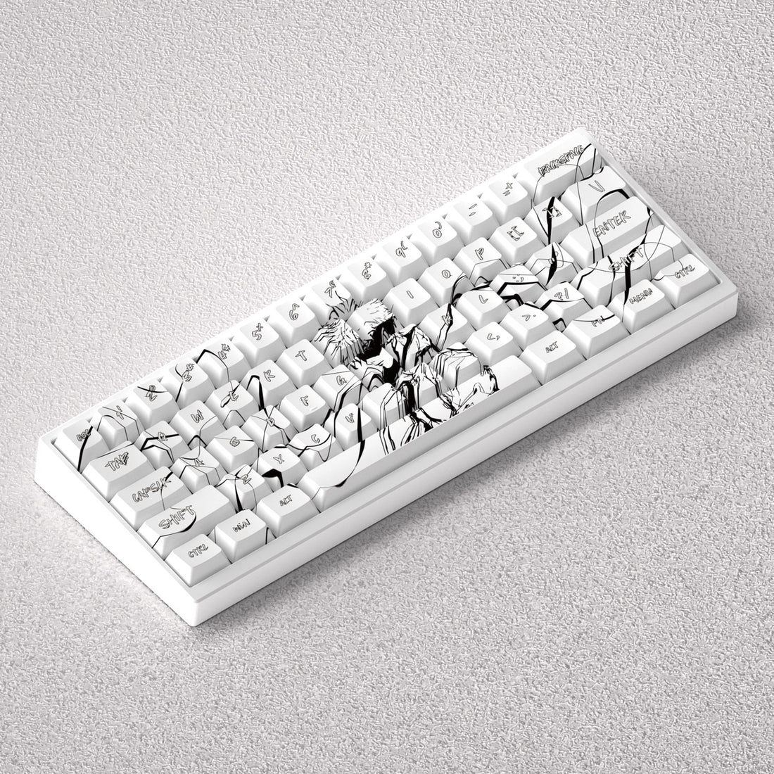 Gojo Satoru keycap anime theme factory height PBT positive fitting 60 65 68