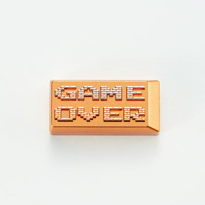Gameover Backspace Key, Metal Anode Personalized Keycaps, Mechanical Keyboard Decorative Metal Keycaps