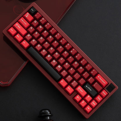 Red Bordeaux red poker personalized keycap mechanical keyboard semi transparent keycap PBT+PC two-color original factory height