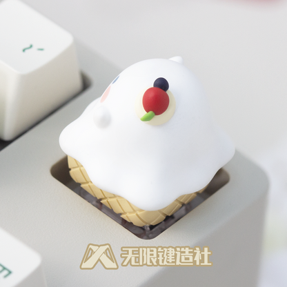 Ghost Egg Tube Cute Keycaps Original Personalized Custom Resin Mechanical Keyboard Keycaps