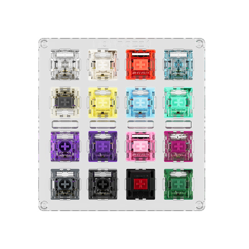 Mechanical keyboard acrylic switch tester, 16 grids, with switch provided