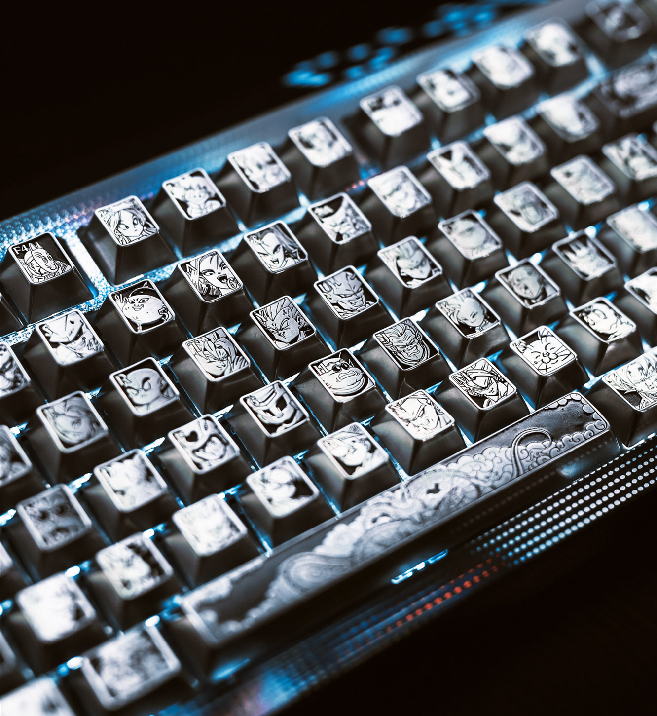 DRAGON BALL Character Complete Set, with a full set of 87 key personalized keycaps. Metals, zinc, aluminum, titanium. Anime game keycaps