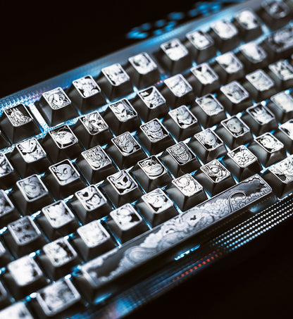 DRAGON BALL Character Complete Set, with a full set of 87 key personalized keycaps. Metals, zinc, aluminum, titanium. Anime game keycaps