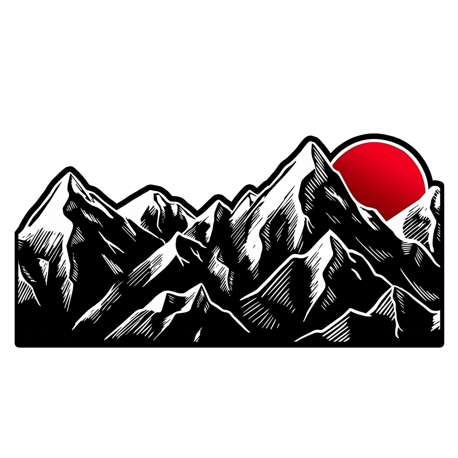 Irregular sunrise mountain mouse pad, minimalist black and white thick office desktop pad, computer pad, mouse pad