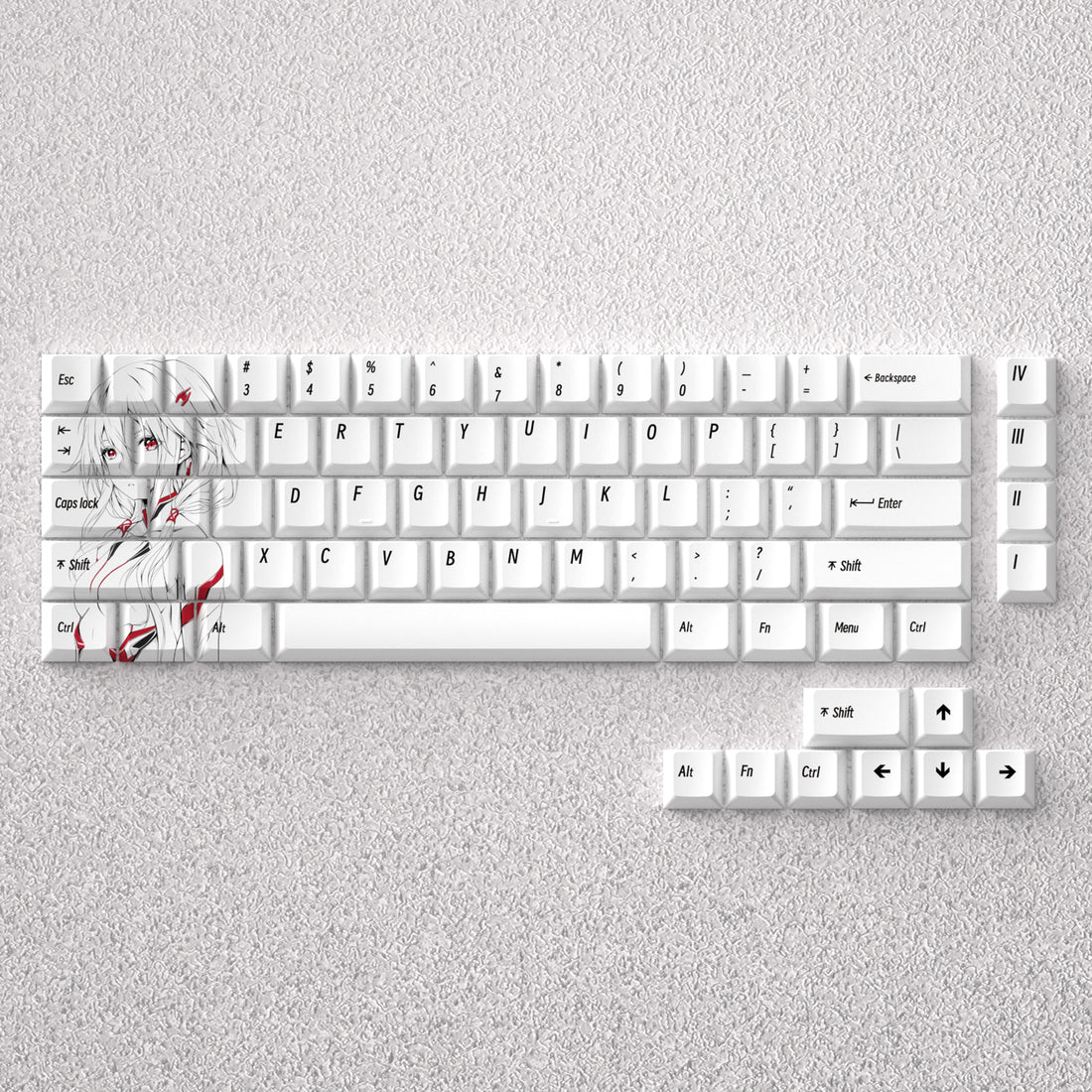 Yuzuriha Inori keycap anime theme factory height PBT positive fitting 60 65 68