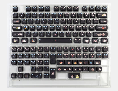Black kitten keycap cute Cat&