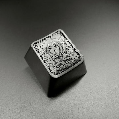 SPY × FAMILY, Anya1u titanium alloy plain carving, personalized keycaps, mechanical keyboard decorative keycaps