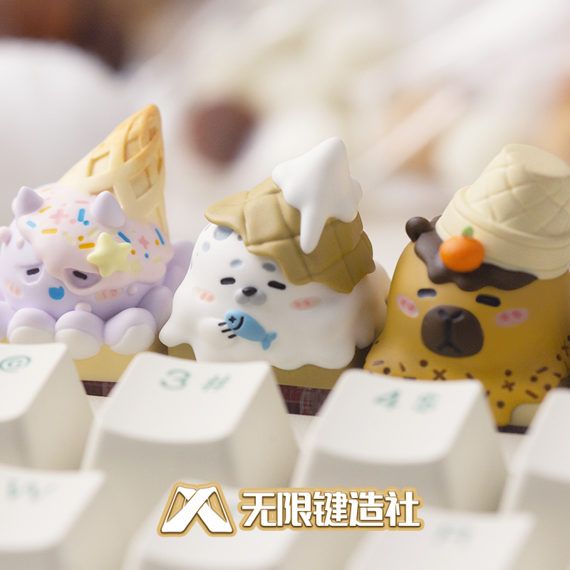 Egg tube series cute keycaps original personalized custom resin mechanical keyboard keycaps