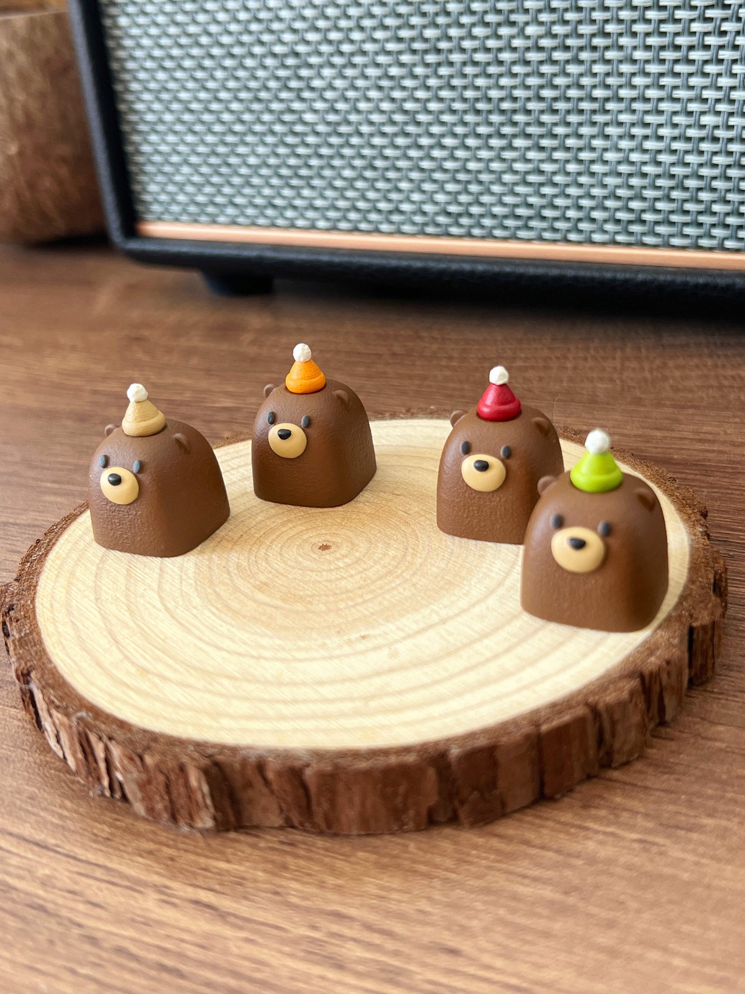 Cube Bear Personalized Keycaps Mechanical Keyboard Creative Keycaps 3D Cute Keycaps Single Decorative Keycaps